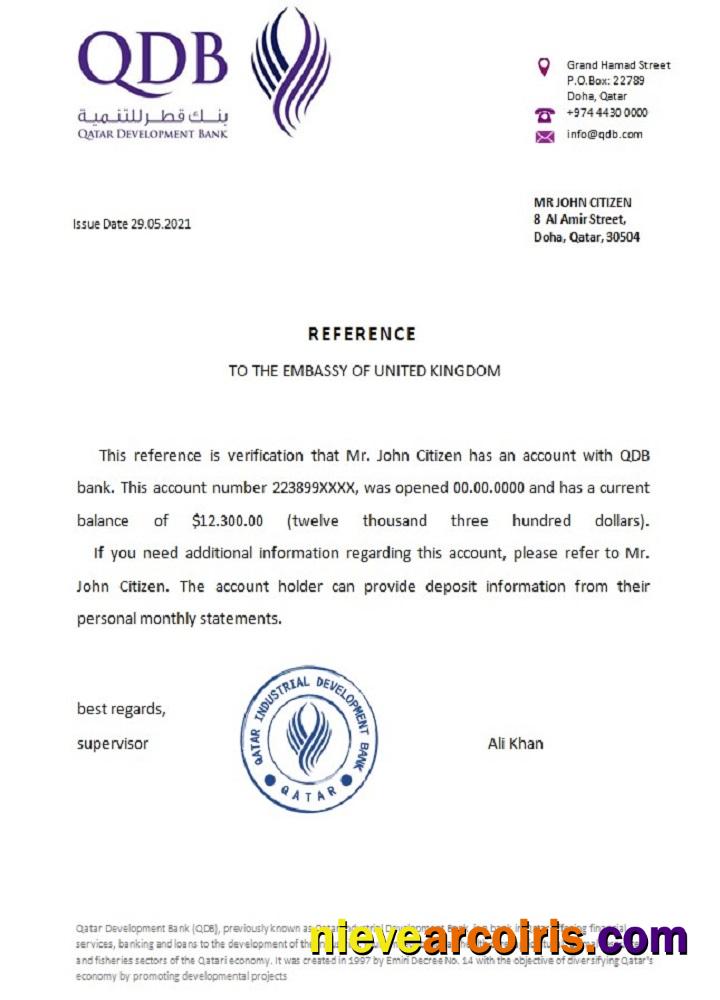 Qatar Development bank reference